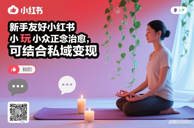新手友好小红书小众正念治愈，玩法简单，可结合私域变现-一个公司创业项目 - 淘金吧