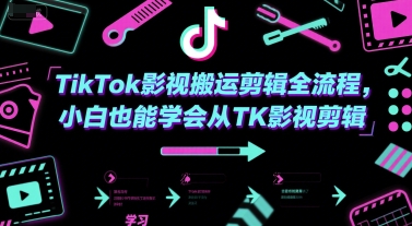 TikTok影视搬运剪辑全流程,小白也能学会从TK影视剪辑-一个公司创业项目 - 淘金吧