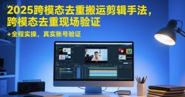 2025跨模态去重搬运剪辑手法,跨模态去重现场验证 +全程实操,真实账号验证-一个公司创业项目 - 淘金吧
