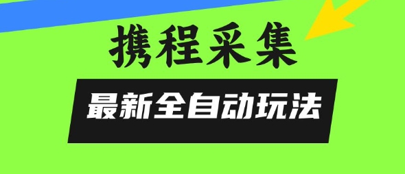携程信息采集全自动玩法,0风控,无脑开干【揭秘】-一个公司创业项目 - 淘金吧
