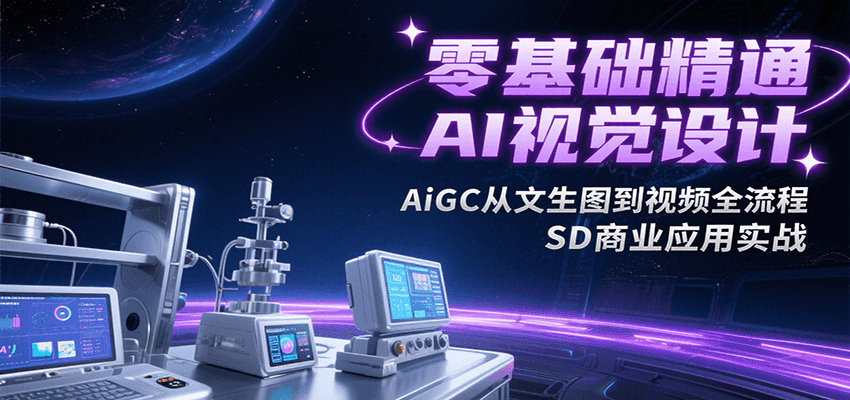 图片[1]-零基础精通AI视觉设计，AiGC从文生图到视频全流程，SD商业应用实战-云创网