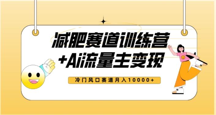 全新减肥赛道AI流量主+训练营变现玩法教程，蓝海冷门赛道小白轻松上手，月入10000+【揭秘】-一个公司创业项目 - 淘金吧