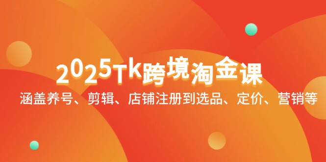 2025Tk跨境淘金课:涵盖养号、剪辑、店铺注册到选品、定价、营销等-一个公司创业项目 - 淘金吧