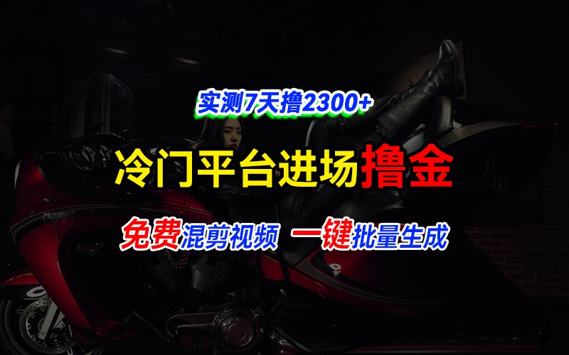 全新冷门平台vivo视频，快速免费进场搞米，通过混剪视频一键批量生成，实测7天撸2300+-一个公司创业项目 - 淘金吧