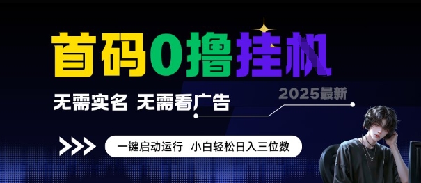 首码0撸全自动挂G项目,无需实名无需看广告,小白轻松日入3位数,多号短阵收益无上限【揭秘】-一个公司创业项目 - 淘金吧