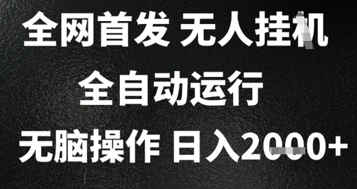 2025首发无人挂G项目，日入2k+，全自动运行，无脑操作，长期稳定 小白可玩【揭秘】-一个公司创业项目 - 淘金吧
