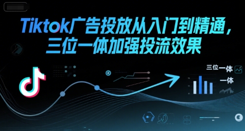 Tiktok广告投放从入门到精通，三位一体加强投流效果-一个公司创业项目 - 淘金吧