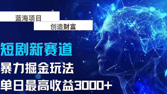 抖音新赛道，暴力掘金玩法，单日收益最高3000+-一个公司创业项目 - 淘金吧