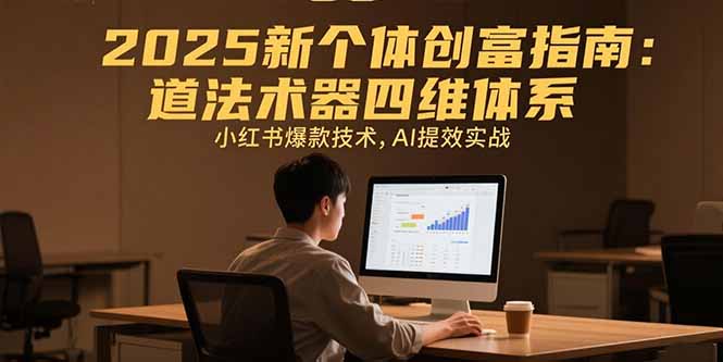 2025新个体创富指南:道法术器四维体系,小红书爆款技术,AI提效实战-一个公司创业项目 - 淘金吧