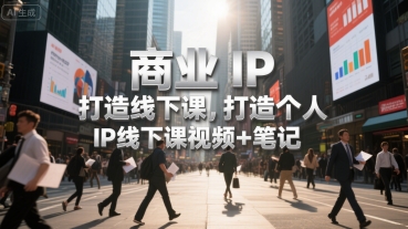 商业IP打造线下课,打造个人 IP线下课视频+笔记-一个公司创业项目 - 淘金吧