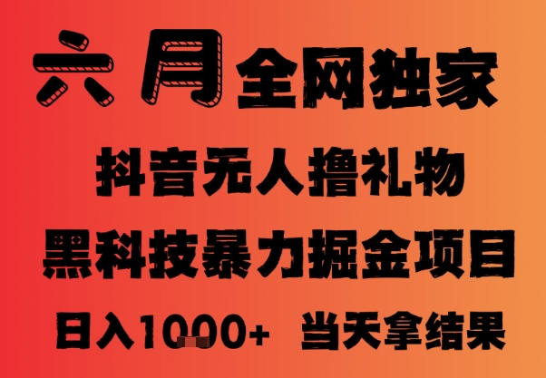 25年6月抖音无人直播最新暴力撸音浪掘金,小白可做,可批量矩阵放大,长期稳定日入1k+【揭秘】-一个公司创业项目 - 淘金吧
