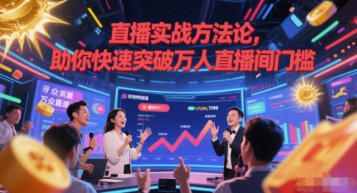 直播实战方法论，助你快速突破万人直播间门槛-一个公司创业项目 - 淘金吧