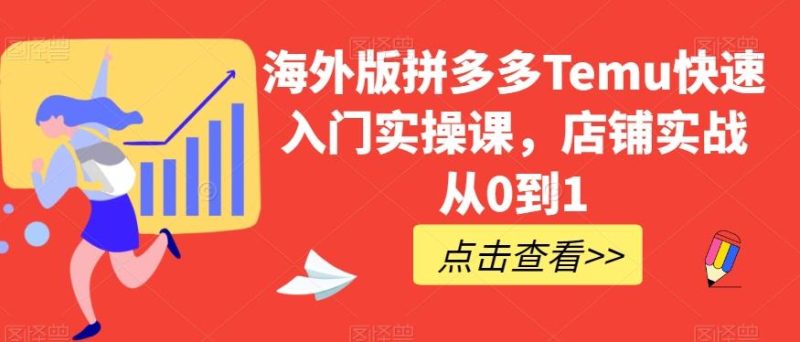 海外版拼多多Temu快速入门实操课,店铺实战从0到1-一个公司创业项目 - 淘金吧