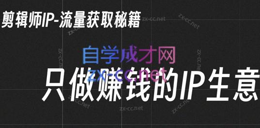 小钱老师·剪辑师个人ip流量思维与运营策略课-一个公司创业项目 - 淘金吧