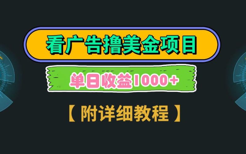 Google看广告撸美金,3分钟到账2.5美元 单次拉新5美金,多号操作,日入1千+-一个公司创业项目 - 淘金吧