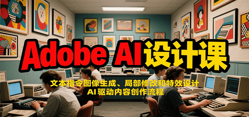 图片[1]-Adobe AI设计课：文本指令图像生成、局部修改和特效设计，AI驱动内容创作流程-云创网