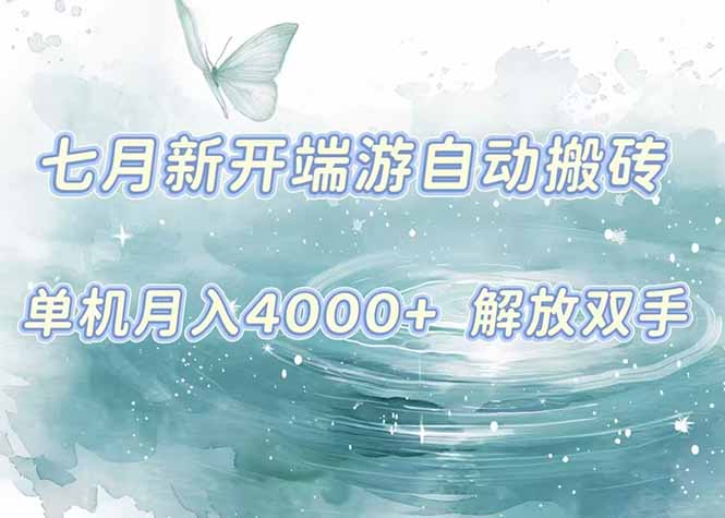 7月新开端游自动搬砖项目,单机稳定月入4000+纯自动项目,上车即吃肉。-一个公司创业项目 - 淘金吧