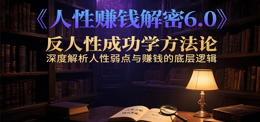 图片[1]-人性赚钱解密6.0，反人性成功学方法论，深度解析人性弱点与赚钱的底层逻辑-云创网