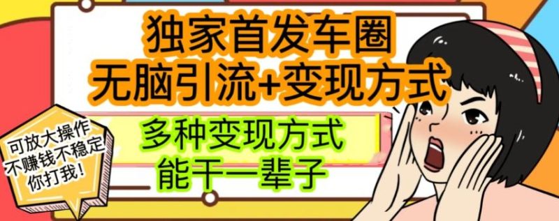 最新独家日入过千车圈暴力引流变现详解【揭秘】-一个公司创业项目 - 淘金吧