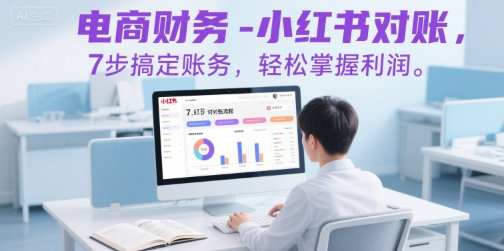 电商财务-小红书对账,7步搞定账务,轻松掌握利润-一个公司创业项目 - 淘金吧