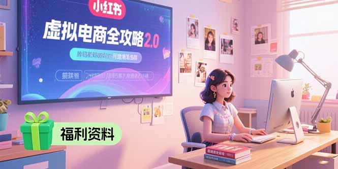 虚拟电商全攻略2.0，开店选品实操流程，账号定位、货源发布、笔记发布技巧-一个公司创业项目 - 淘金吧
