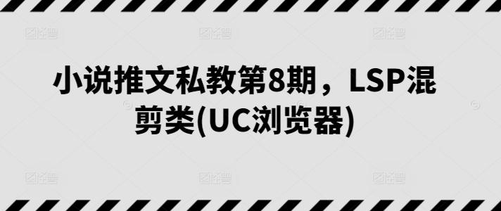 小说推文私教第8期，LSP混剪类(UC浏览器)-一个公司创业项目 - 淘金吧