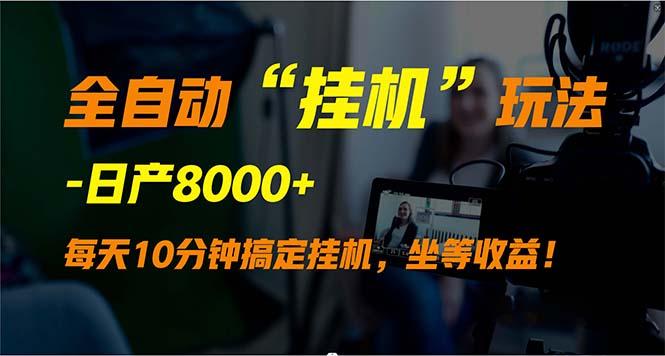 (9596期)全自动“挂机”玩法，实现睡后收入，日产8000+-一个公司创业项目 - 淘金吧
