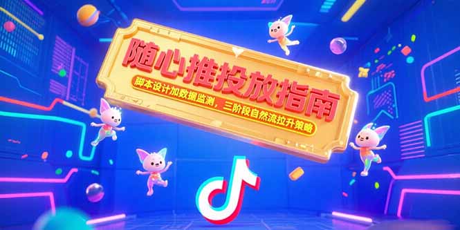随心推投放指南,脚本设计加数据监测,三阶段自然流拉升策略-一个公司创业项目 - 淘金吧