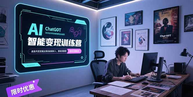 AI智能变现训练营,ChatGPT写作变现,电影解说制作,图文带货方法论-一个公司创业项目 - 淘金吧