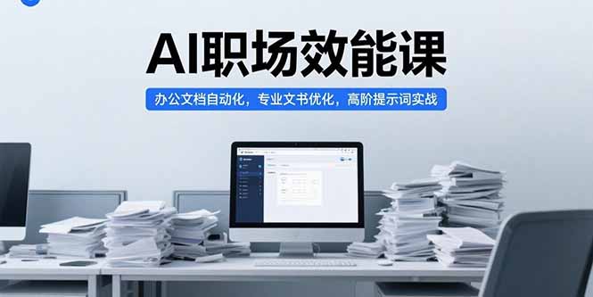 AI职场效能课,办公文档自动化,专业文书优化,高阶提示词实战-一个公司创业项目 - 淘金吧