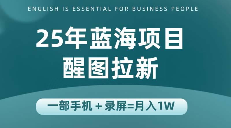 25年蓝海赛道,醒图APP拉新,一部手机一天轻松500+-一个公司创业项目 - 淘金吧