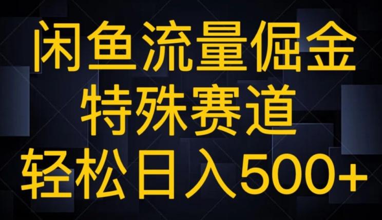 闲鱼流量倔金，特殊赛道，轻松日入500+-一个公司创业项目 - 淘金吧
