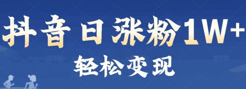 首发抖音新赛道日涨粉1W+轻松变现-一个公司创业项目 - 淘金吧