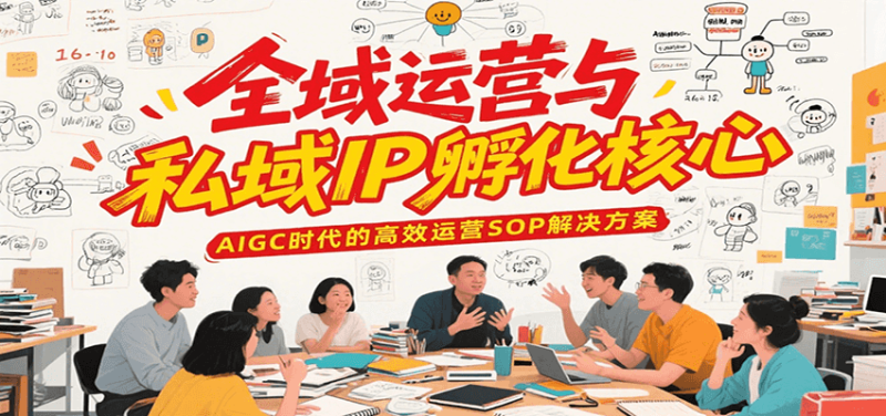 全域运营与私域IP孵化核心，AIGC时代的高效运营SOP解决方案-一个公司创业项目 - 淘金吧