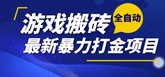 热门副业,全自动游戏打金搬砖,单账号一天收益1-2张,可多开矩阵操作日入1k【揭秘】-一个公司创业项目 - 淘金吧