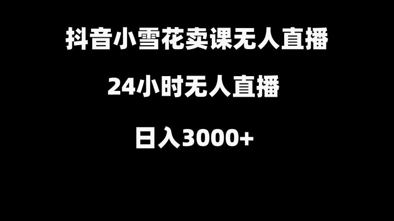 抖音小雪花卖缝补收纳教学视频课程，无人直播日入3000+-一个公司创业项目 - 淘金吧