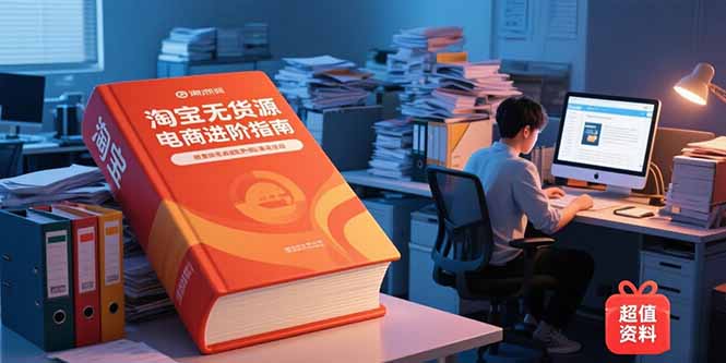 淘宝无货源电商进阶指南,包含新人课、进阶课,配套资料,蓝海选品等-一个公司创业项目 - 淘金吧
