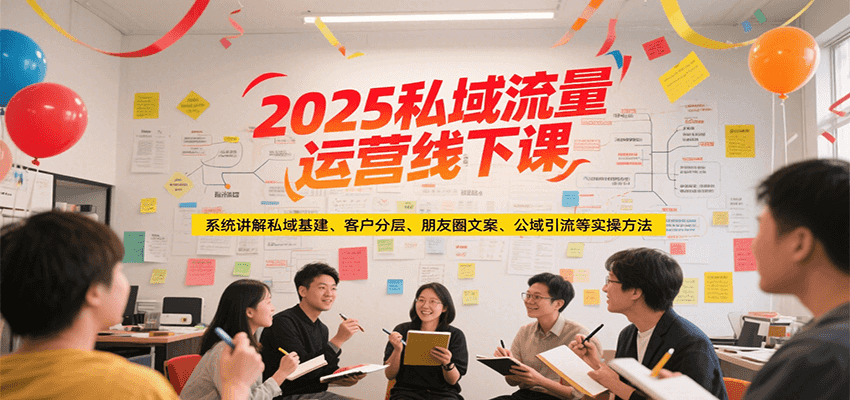 图片[1]-2025私域流量运营线下课，系统讲解私域基建/客户分层/朋友圈文案/公域引流等实操方法-云创网