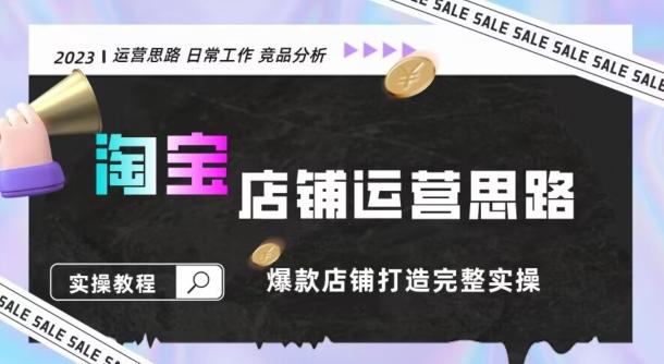 2023淘宝店铺运营全攻略：竞品分析，打造爆款店铺完整实操（附运营思维素材）-一个公司创业项目 - 淘金吧