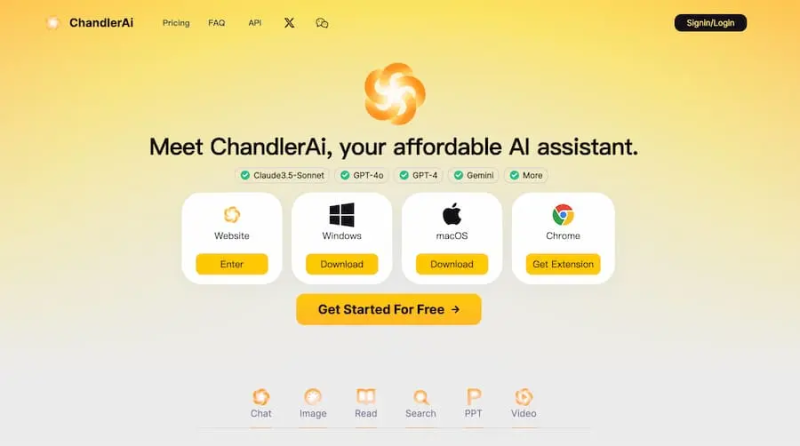 ChandlerAi|综合性人工智能助手平台 提供多种AI服务-一个公司创业项目 - 淘金吧