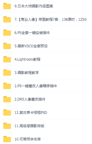 某宝买的杂乱PS LR教程预设摄影-一个公司创业项目 - 淘金吧