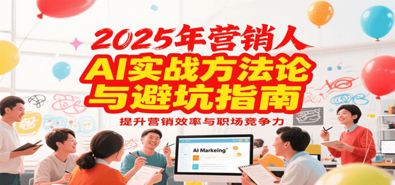 2025年营销实战方法论与避坑指南，利用AI提升营销效率与职场竞争力-一个公司创业项目 - 淘金吧