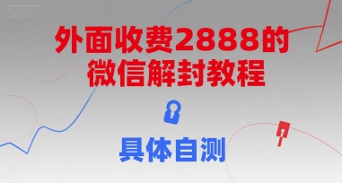 外面收费2888的微信解封教程,具体自测-一个公司创业项目 - 淘金吧