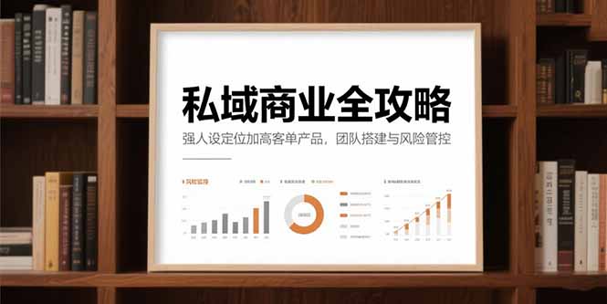 私域商业全攻略，强人设定位加高客单产品，团队搭建与风险管控-一个公司创业项目 - 淘金吧