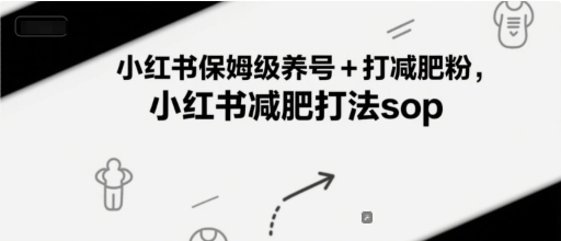 小红书保姆级养号+打减肥粉,小红书减肥打法sop-一个公司创业项目 - 淘金吧