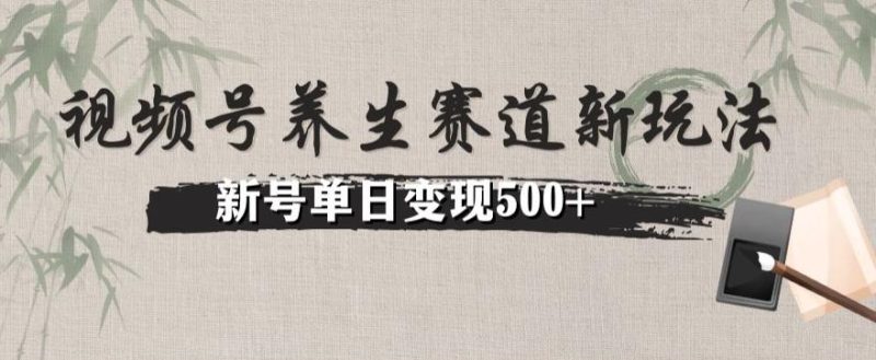视频号养生赛道暴力掘金（懒人玩法）无脑搬运，新号日入500+-一个公司创业项目 - 淘金吧