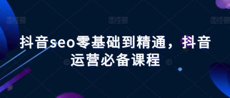 抖音seo零基础到精通,抖音运营必备课程-一个公司创业项目 - 淘金吧