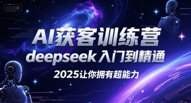 AI获客训练营，deepseek入门到精通，2025让你拥有超能力-一个公司创业项目 - 淘金吧