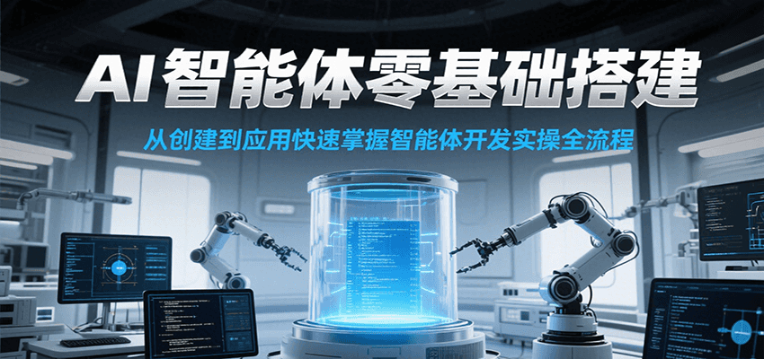 图片[1]-AI智能体零基础搭建实操课，从创建到应用快速掌握智能体开发全流程！-云创网