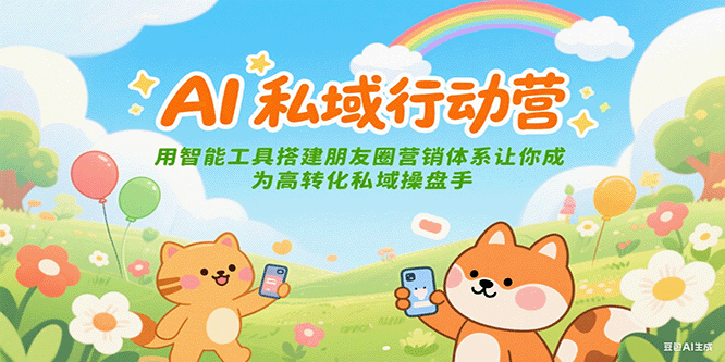 图片[1]-AI私域行动营：用智能工具搭建朋友圈营销体系让你成为高转化私域操盘手-云创网